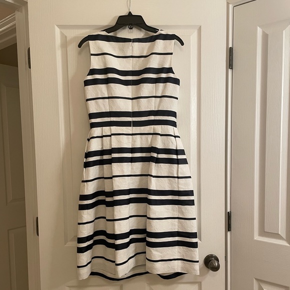 CARMEN MARC VALVO Point Of Sail Dress in Blue And White Stripe - Picture 10 of 15